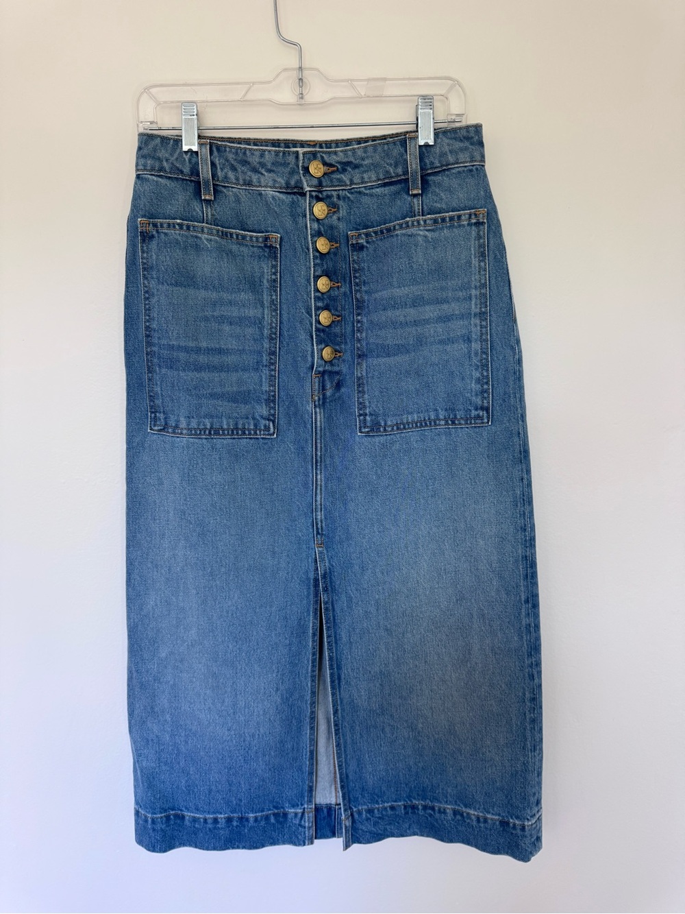 Ulla Johnson Bea Denim Midi Skirt size 6 - Picture 3 of 9